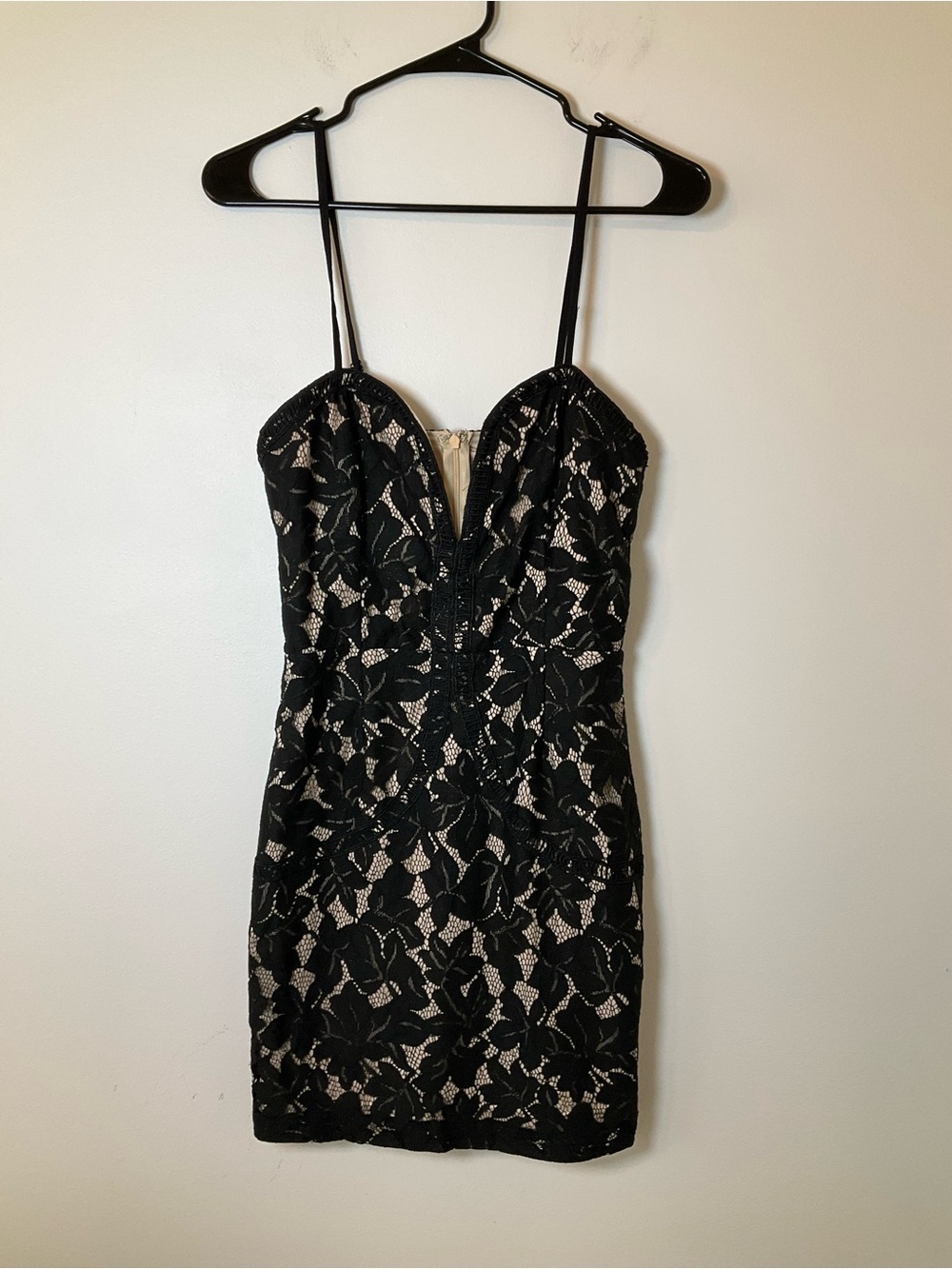 Superdown Black Lace Bustier Mini Dress Size Small